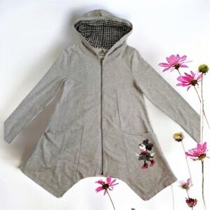 Disney Minnie Mouse gray hoodie jacket Size XS